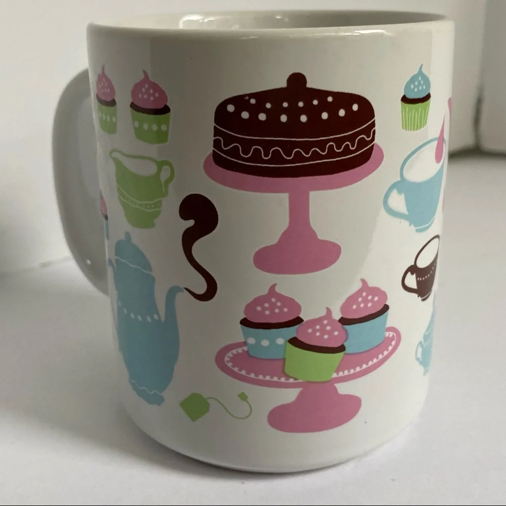 IKEA Mug Desserts Cakes Tea Party Pots Cups Cupcakes Ceramic Coffee Pastel color